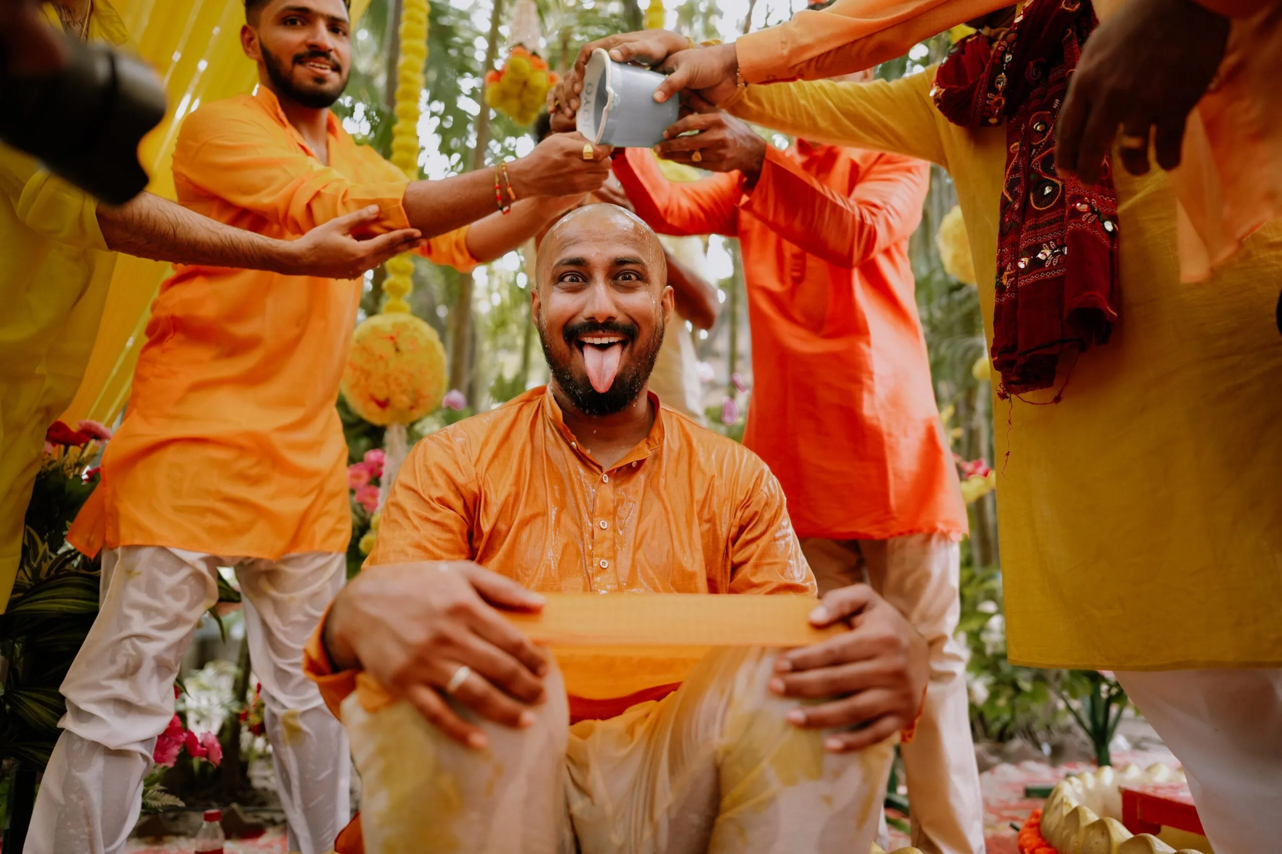 Haldi groom photography